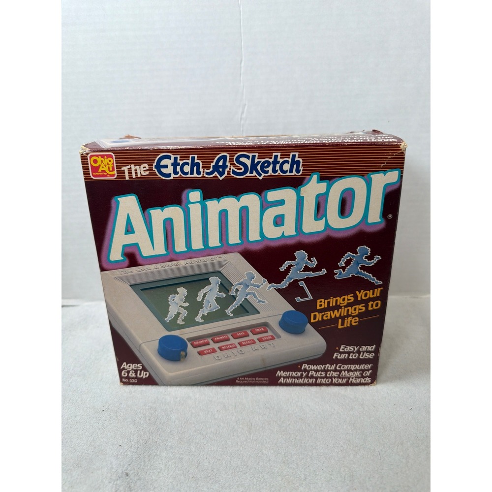 Ohio Art Etch A Sketch Animator Vintage 1987 Electronic Drawing Toy Complete